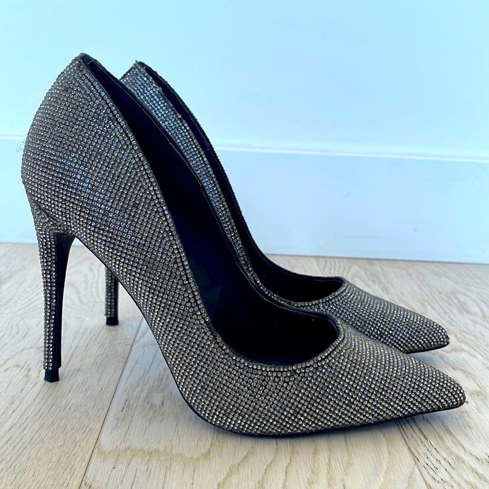Steve Madden Black Rhinestone Heels